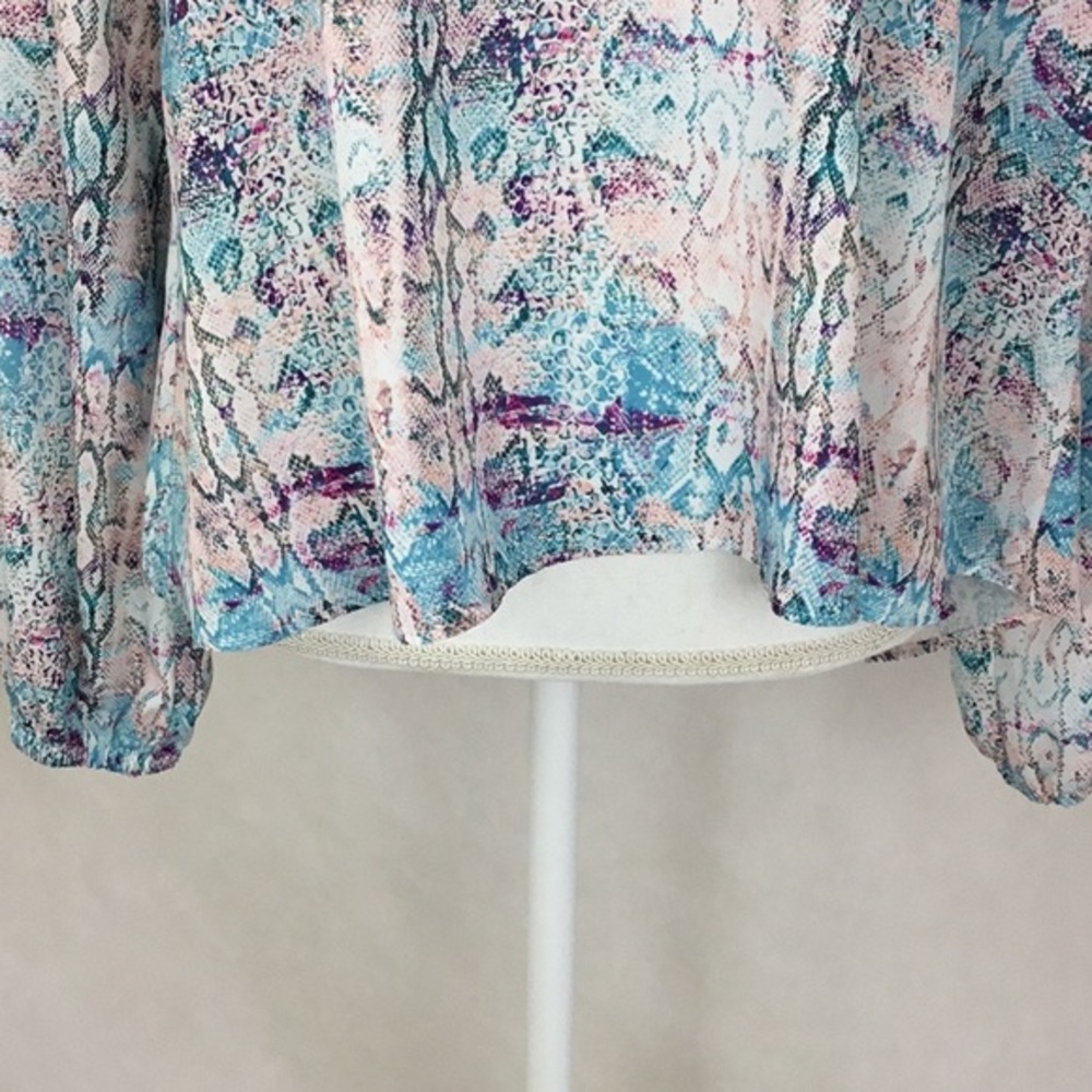 Lovers + Friends Pastel Python Blouse - image 5